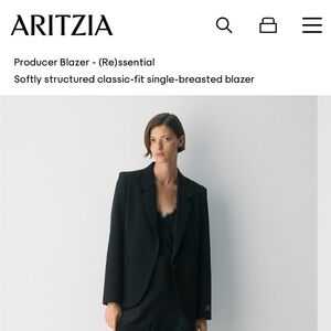 ARITZIA Babaton Black Blazer Size M NWOT Perfect condition Office Wear Old Money
